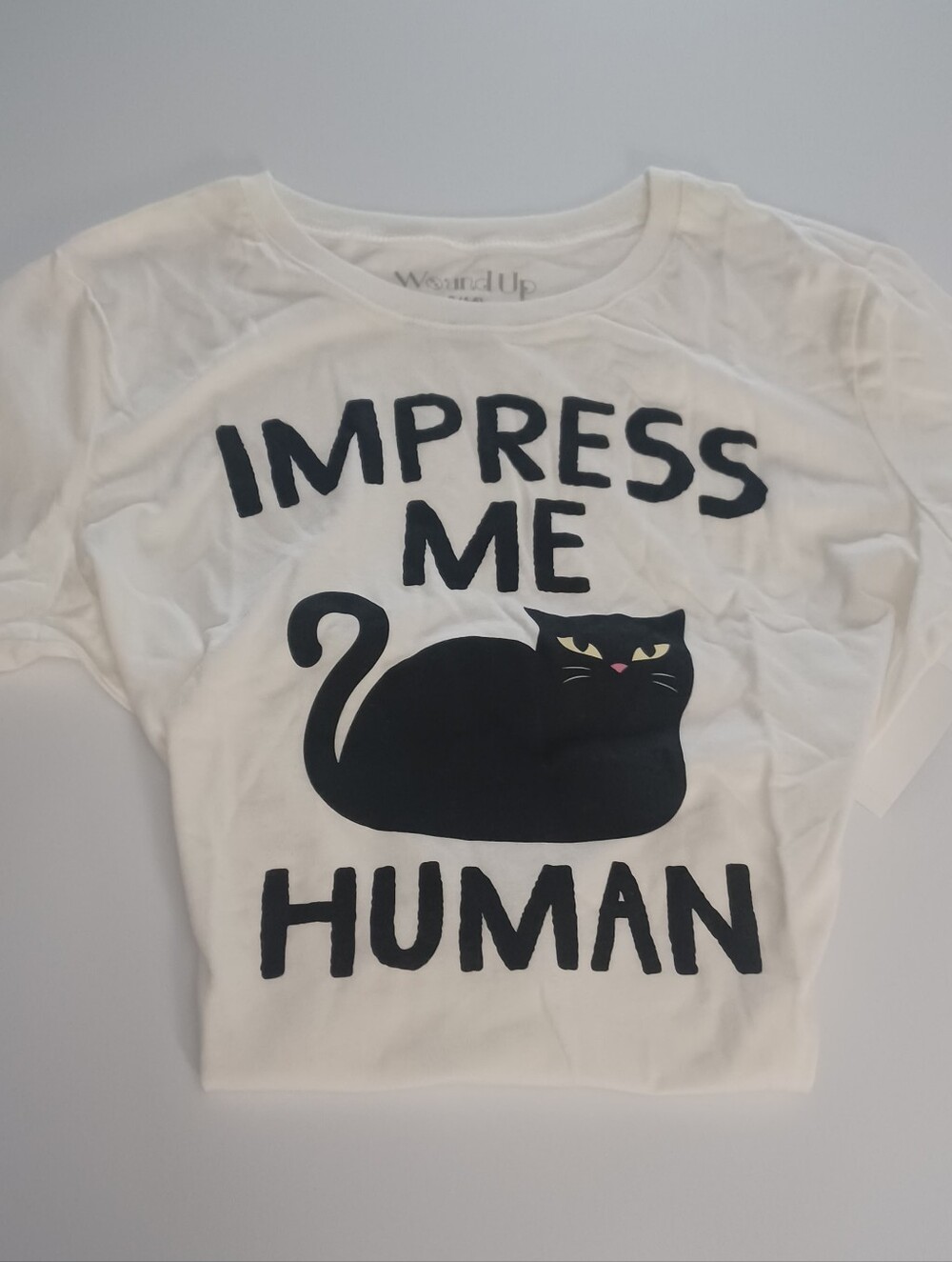Wound Up Halloween Cat Tee Sz L